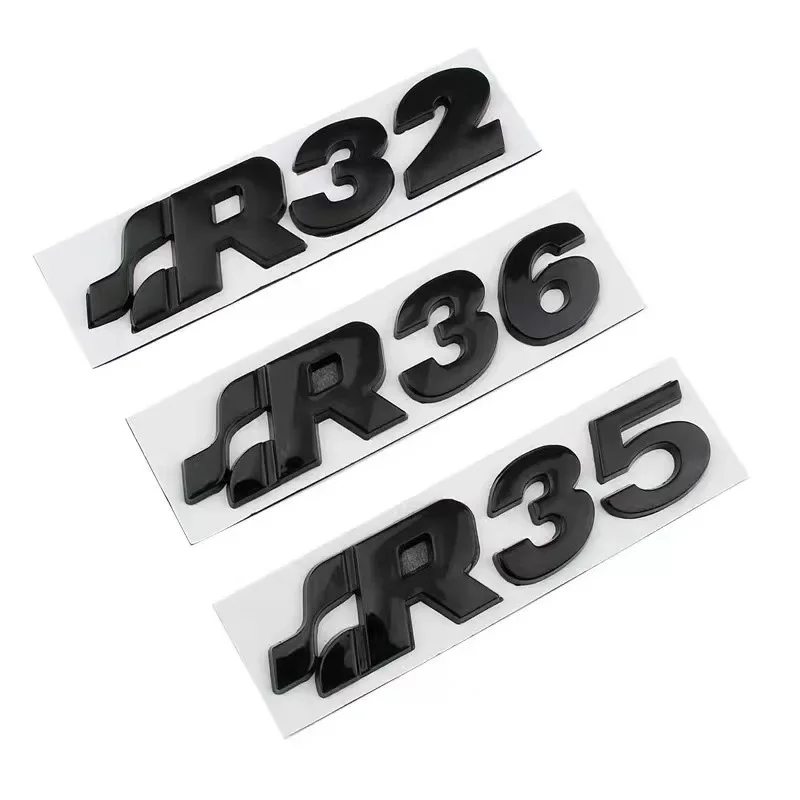 3D Metal R32 R35 R36 Rear Trunk Boot Emblem Badge Sticker For Volkswagen VW SR32 SR35 SR36 Golf Passat Tiguan