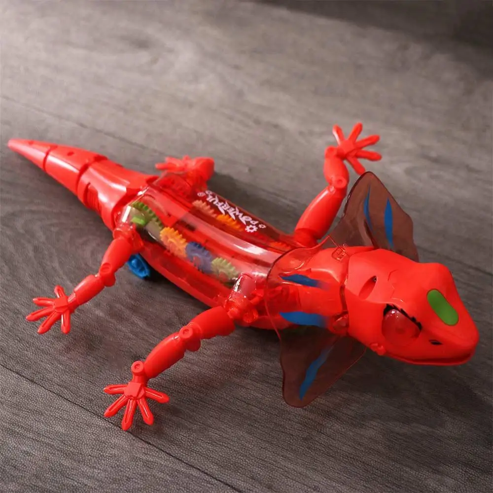 Robotmodel Elektronische huisdieren Hagedis Geluiden Lichten Hagedis Hagedis Lopen Elektronisch Kawaii Transparant