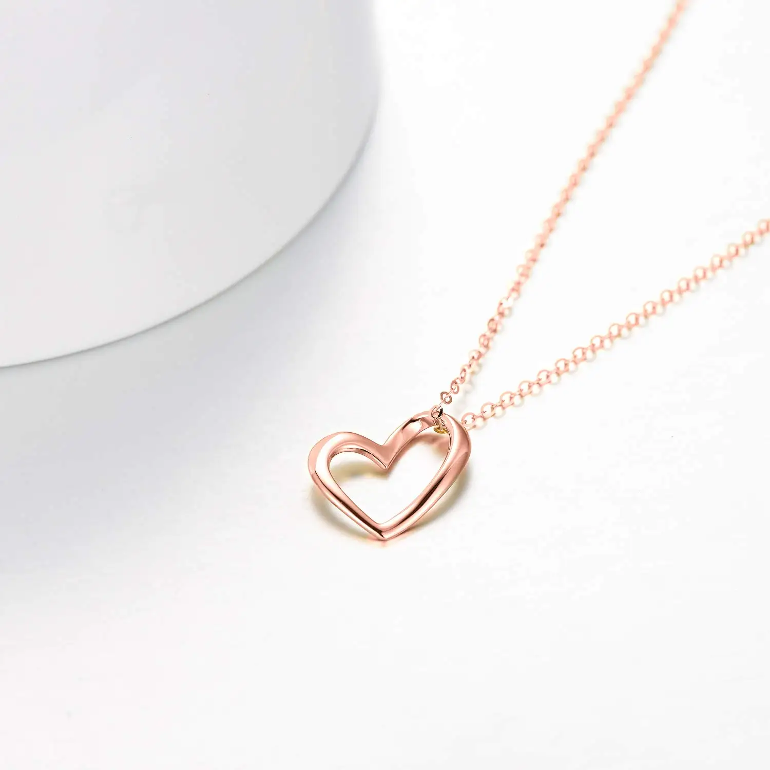 YFN Solid 14k Gold Heart Necklace for Women Fine Gold Love Fine Jewelry Gifts for Women Birthday Pesent for Her 16+2 Inch