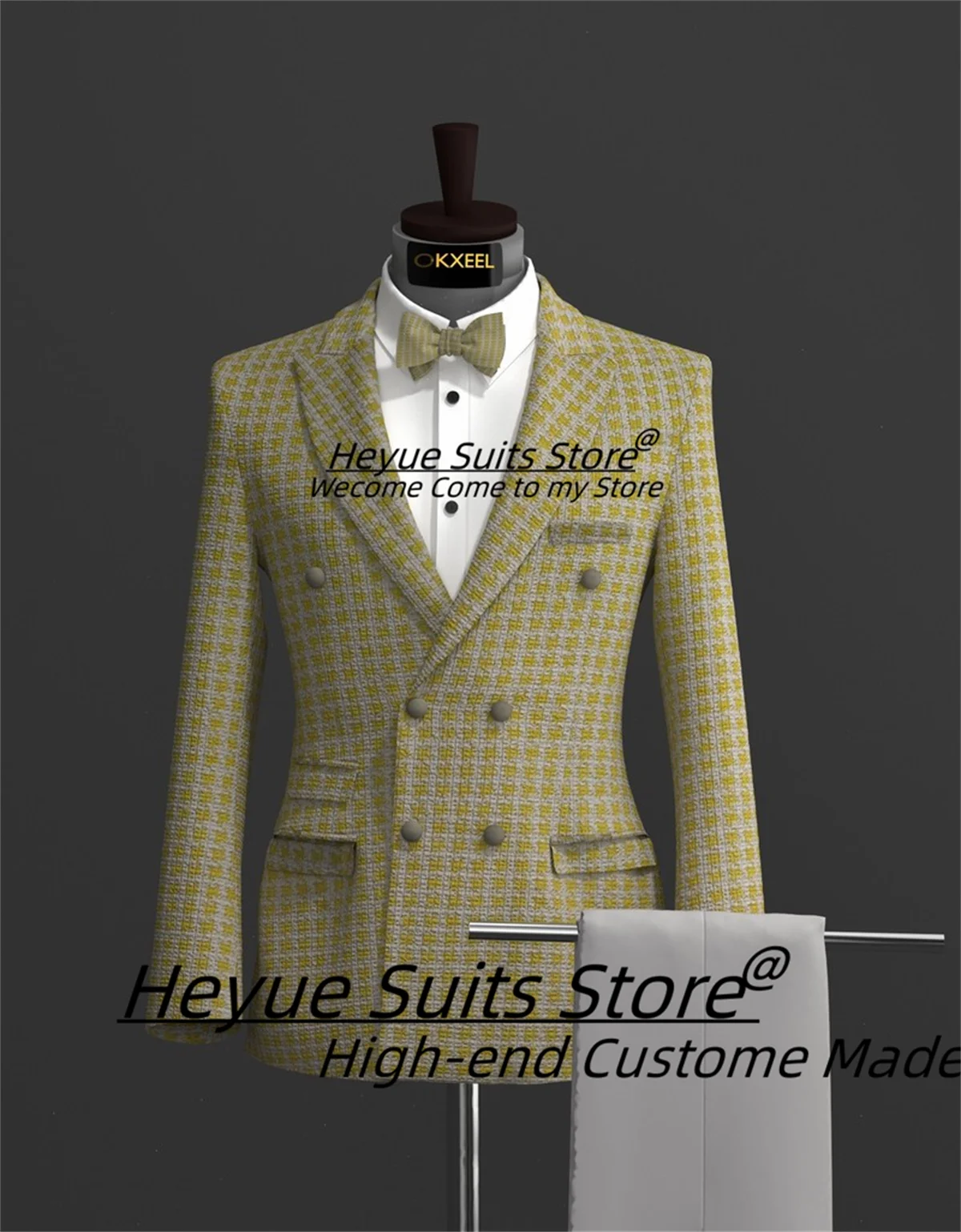 

Роскошные двубортные свадебные смокинги для жениха по индивидуальному заказу, приталенные мужские костюмы с пиковыми лацканами, комплекты из 2 предметов, мужские пиджаки для выпускного вечера, Ropa Hombre