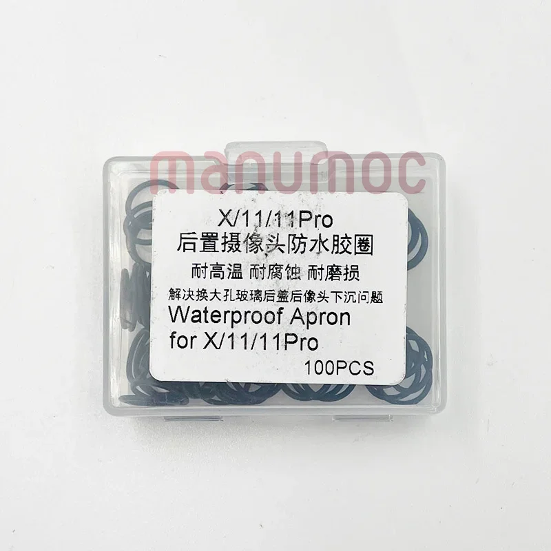 100 PCS  Waterproof Rubber Ring Solve The Back Camera Gap After Replacing With Rear Glass For iPhone X XS 11 Pro 12