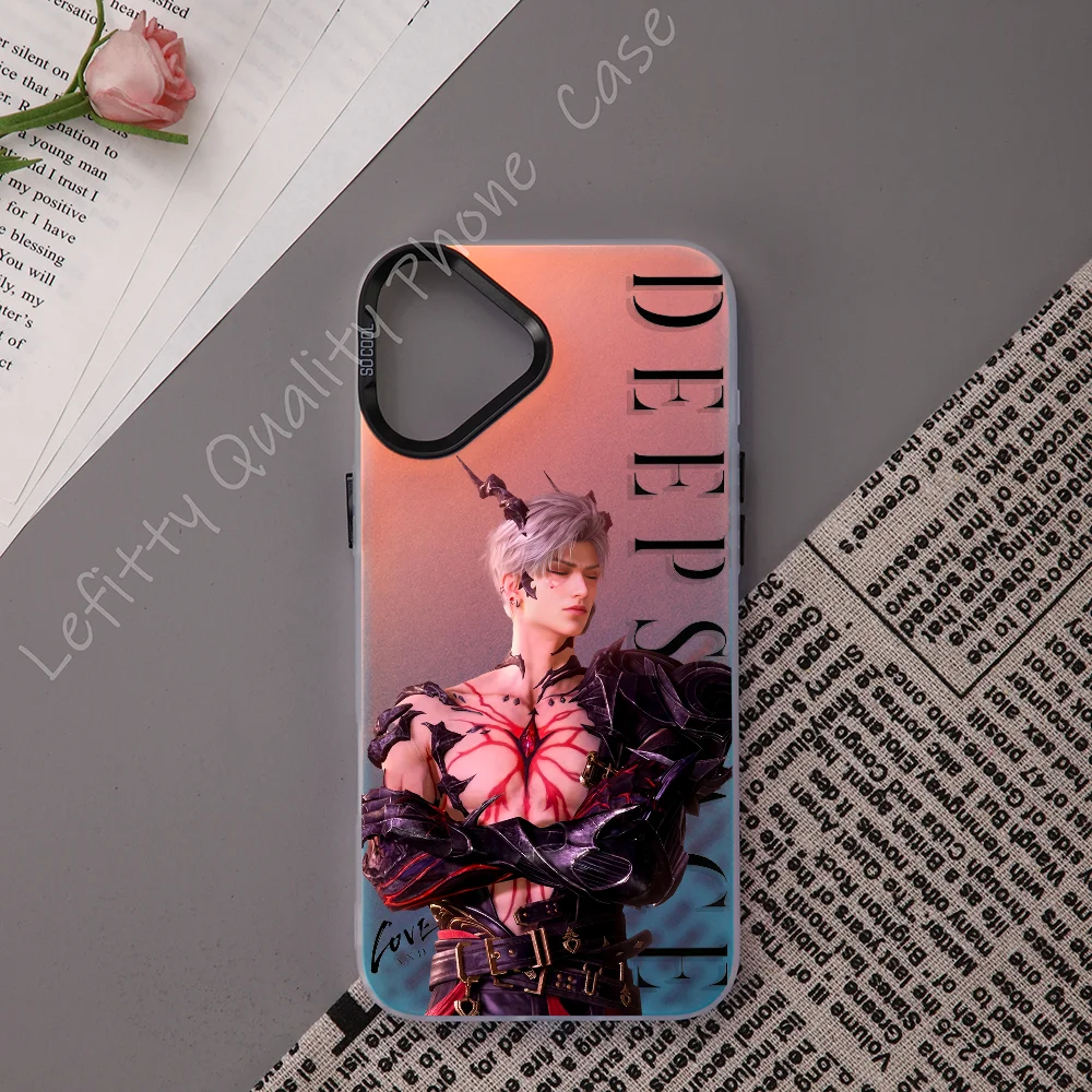 

L-Love Deep Space Sylus Phone Case For IPhone 16 15 14 13 12 11 Pro Max Matte Aurora Multicolor Laser Metallic Gradient Funda