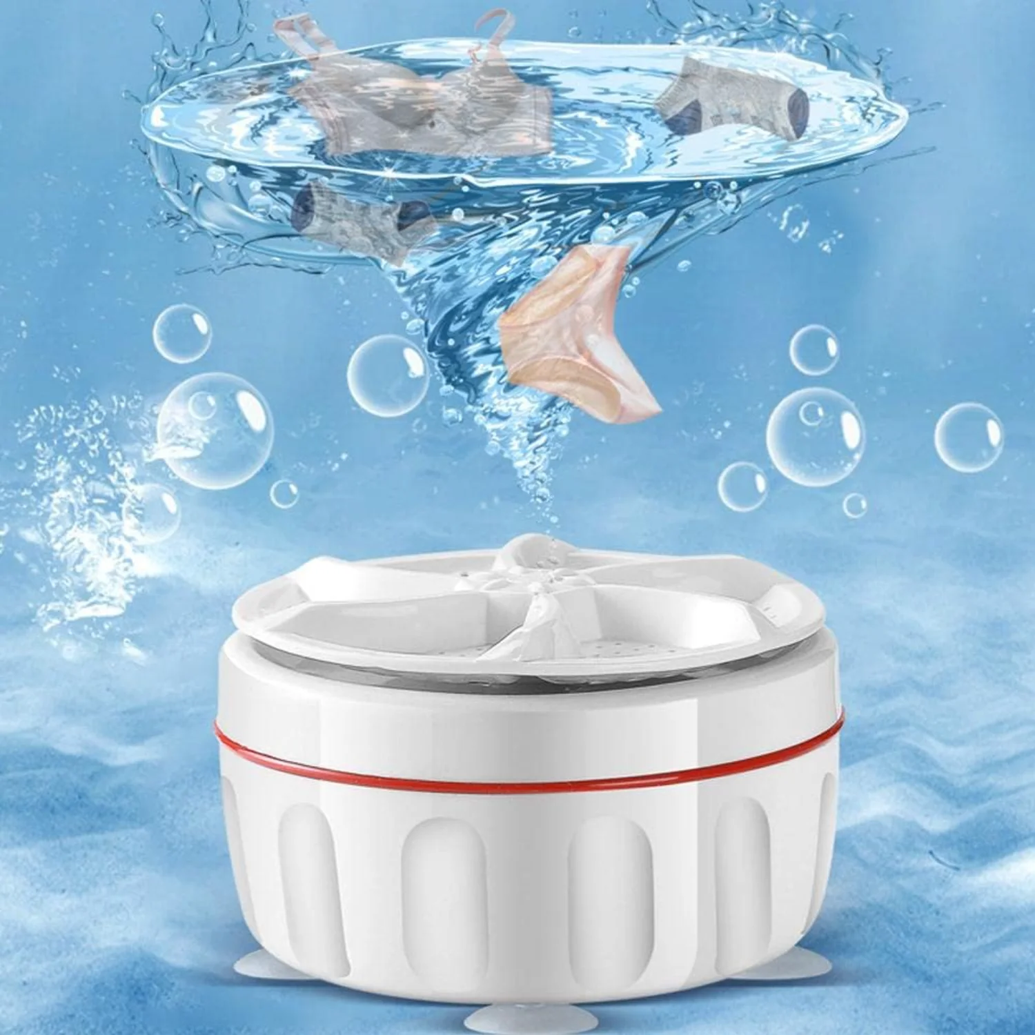 

Mini Washing Machine,Portable Turbine Ultrasonic Small Washers,Portable Turbo Washer for Travel Business Trip or College Rooms