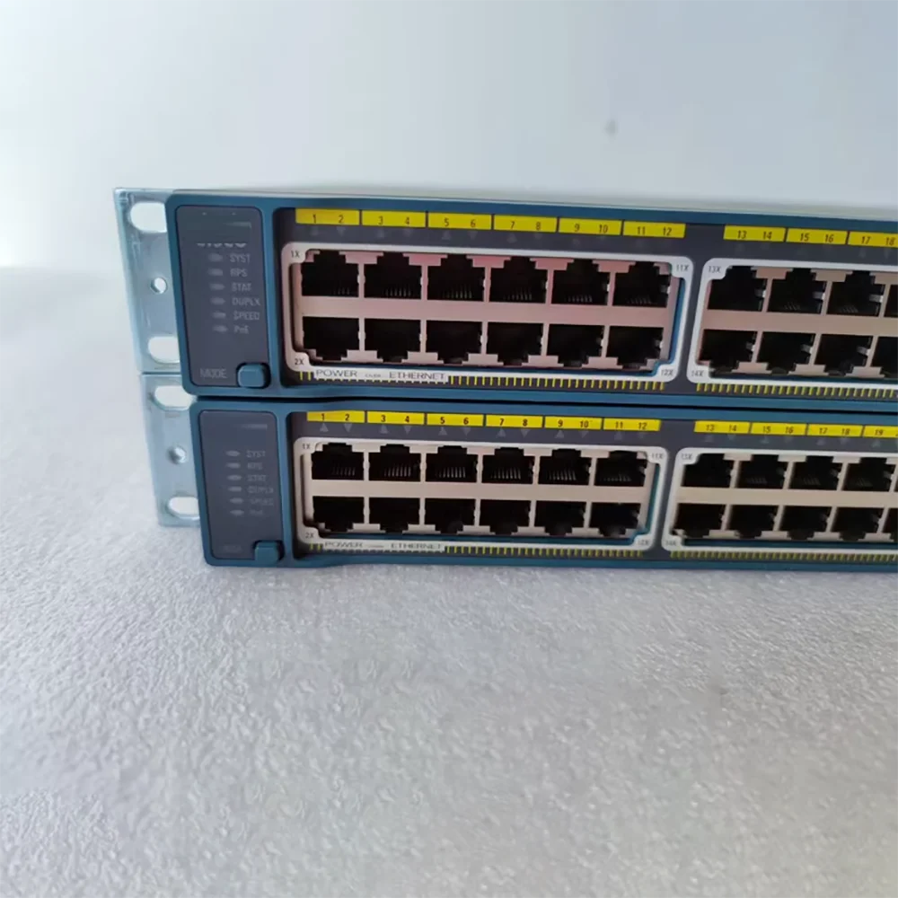 1 Stück WS-C2960+48PST-L 48 Port 100Mbps POE Switch
