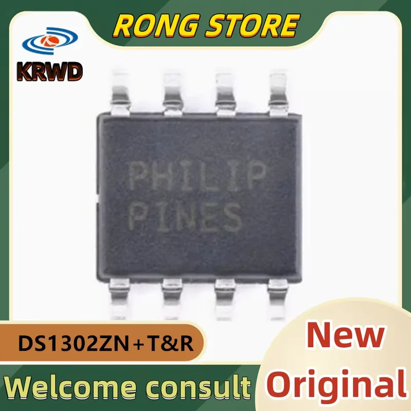 10PCS 051302Z New and Original Chip IC DS1302ZN+T&R DS1302ZN SOIC-8 Clock/calendar 3-wire serial interface chip