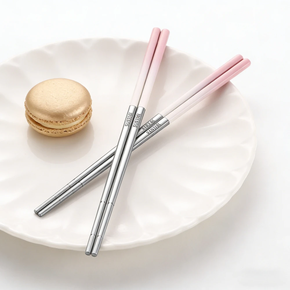 

Палочки для еды из нержавеющей стали 316L, высококачественные, нескользящие, пищевые, антибактериальные и устойчивые к плесени, для дома и кухни