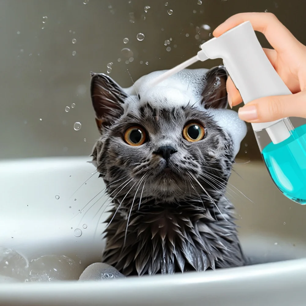 Fabricante elétrico de bolhas de banho, regador de espuma para animais de estimação, banho para animais de estimação, limpeza profunda de gatos, pulverizador de espuma