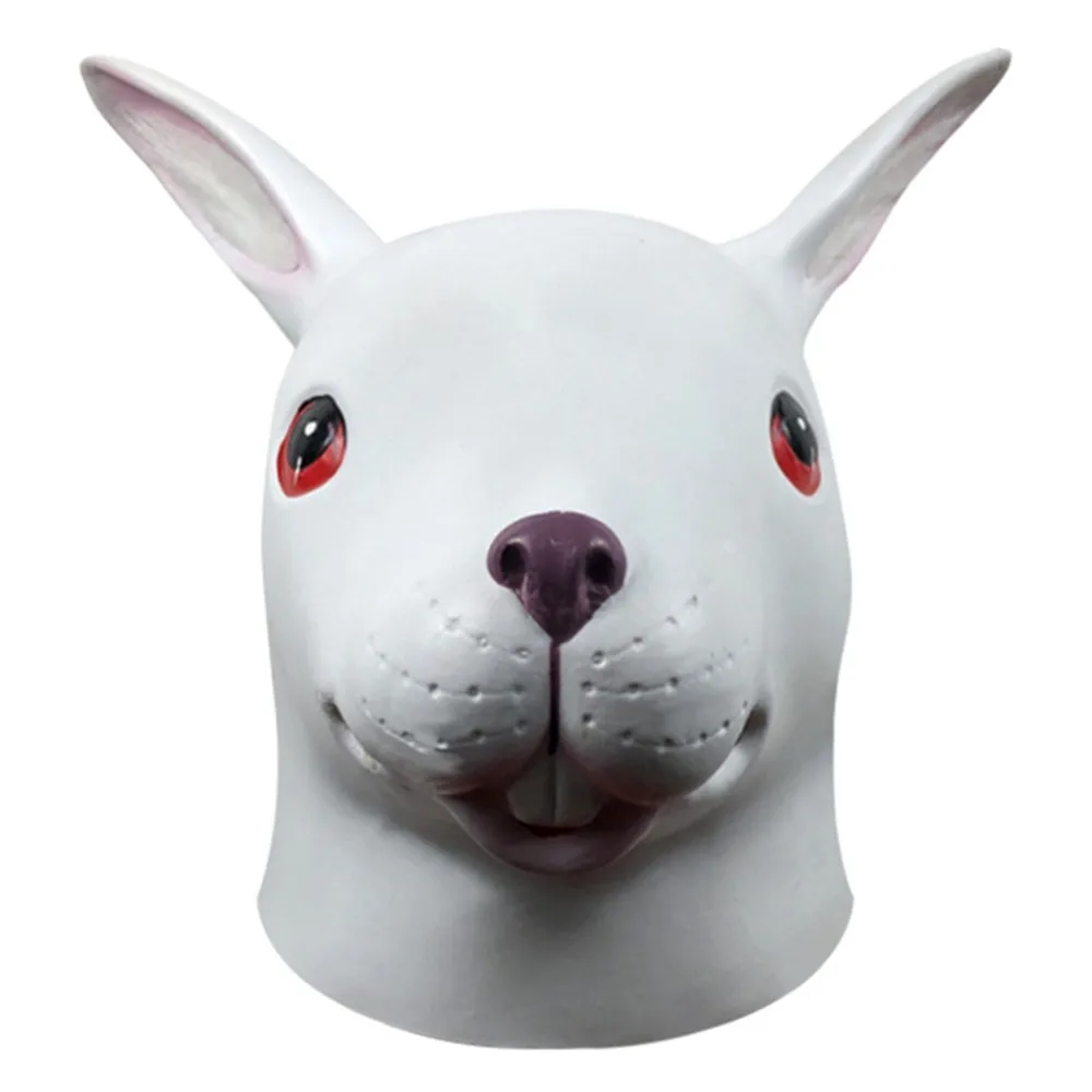 Latex-Hasenmaske Vollkopf-Tiermaske für Party und Cosplay – Detail 7