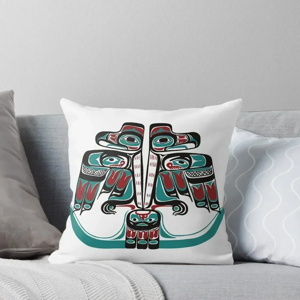 

Northwest Native Art Haida Tlingit Thunderbird Throw Pillow New year Christmas Pillows Anime christmas decorations 2025 pillow
