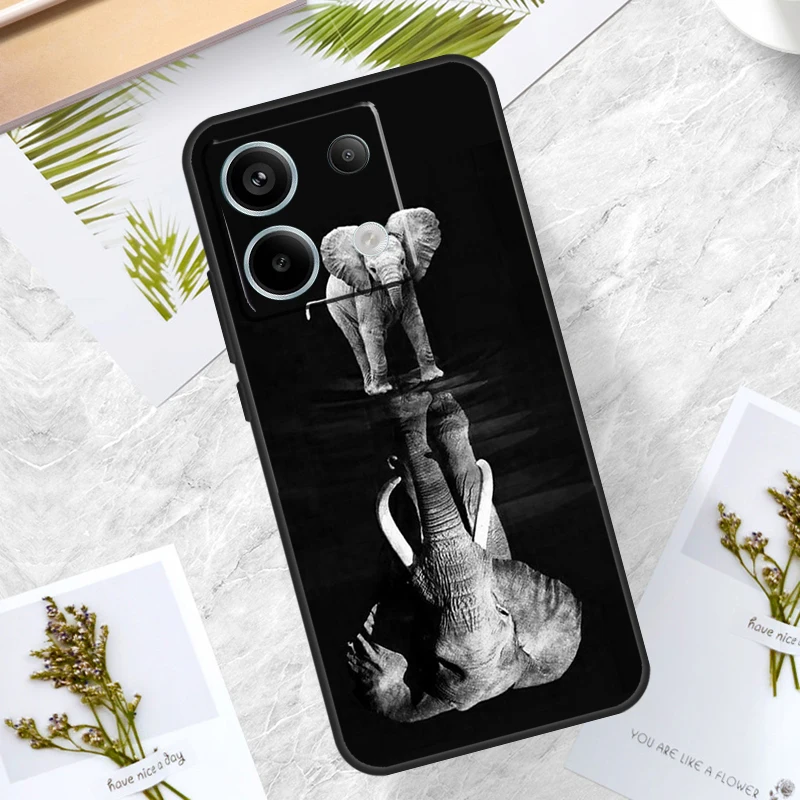 Elephant Baby Nature Case For Xiaomi Redmi Note 13 11 8 9 10 12 Pro 12S 11S 10S 9S Redmi 13C 9C 10C 12C Funda