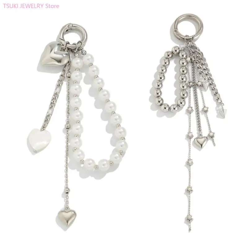 

62KE Брелок для ключей из сплава с украшением в форме сердца, подходит для подарков