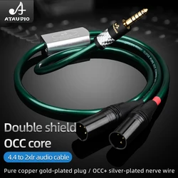 Hifi 4.4mm to 2XLR Audio Cable Silver Plated 4.4mm Balanced to Dual 3pin XLR Balanced Audio Adapter Cable for Mp3 DAC AMP