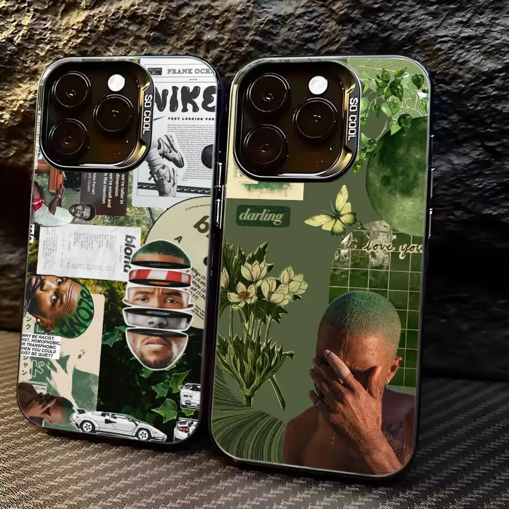 

F-Frank Singer O-Ocean Phone Case For iPhone 17,16,15,14,13,12,11 Plus,Pro Max,XS,Colorful Silver Black Cover