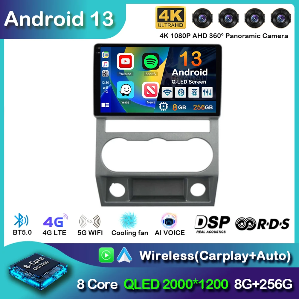 Android 13 4G WIFI Auto Car Radio For GAZ Gazelle Busines Next 2010 - 2021 GPS 2din Recorder Multimedia Video Player Navigation