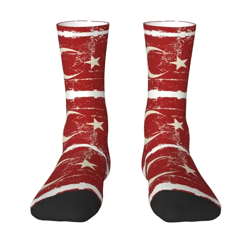 Cool The Republic Of Turkey Flag Socks Women Men Warm Breathable 3D Printing Turkish Pride Sports Basketball Socks