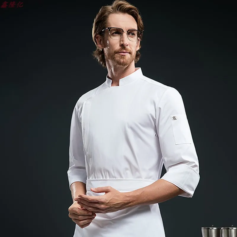 كعكة متجر الغربية مطعم ستيك هاوس المطبخ العمل موحدة طويلة الأكمام تقديم الطعام إناء/ قدر مطعم فندق الخريف الشيف موحدة f