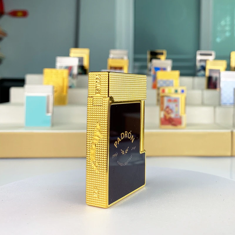 

New commemorative edition luxury butane lighter single and double flame flat tone natural paint smoker L2 series 19027