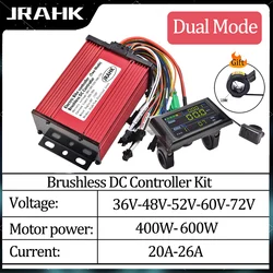 JRAHK 36V-72V 400W-600W E-Bike Controller Kit Electric Scooter BLDC Controller With LCD Display  for Accessories