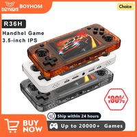 BOYHOM New R36H Retro Handheld Console Open-Source Linux System Classic Game Consoles 3.5 inch IPS Screen Portable Video Player