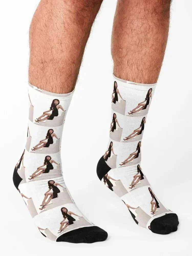 Anna Kendrick- a simple favour Socks sheer Climbing sport new in's Men Socks Women's