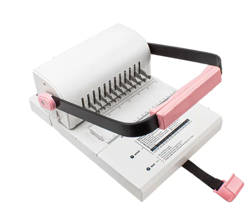 آلة تجليد المشط اليدوي للأطفال والمكاتب آلة ثقب شفرة السكين ذات 12 فتحة DIY دفتر الملاحظات