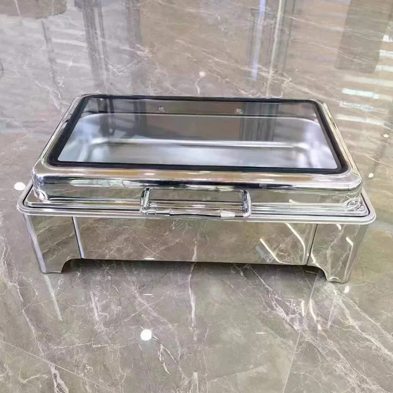 Chaffing Dishes Buffet Catering Stainless Steel Luxury Food Warmer Gold Hydraulic Cheffing Chafing Dish Buffet Set For Catering