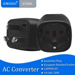 JORINDO Australian standard plug to European countries such as Italy,Switzerland,Germany socket power conversion plug adapter