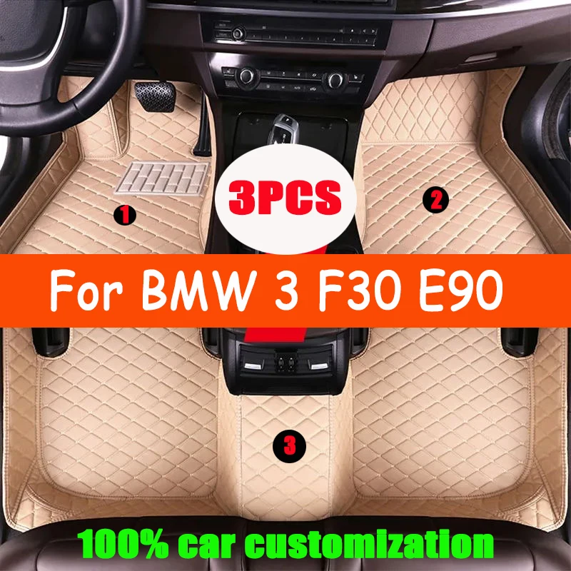

Car Floor Mats For BMW 3 F30 E90 330i 335i 320i Five Doors 2008 2009 2010 2011 2012 Foot Pads Carpet Cover Interior Accessories