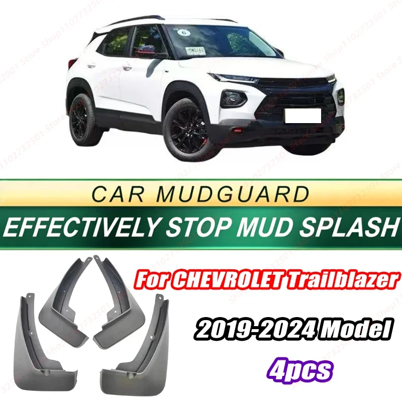For CHEVROLET Trailblazer 2019-2024 Model 4PCS Front Rear Mud Flaps Splash Guards Fender Mudguards Auto Accessories