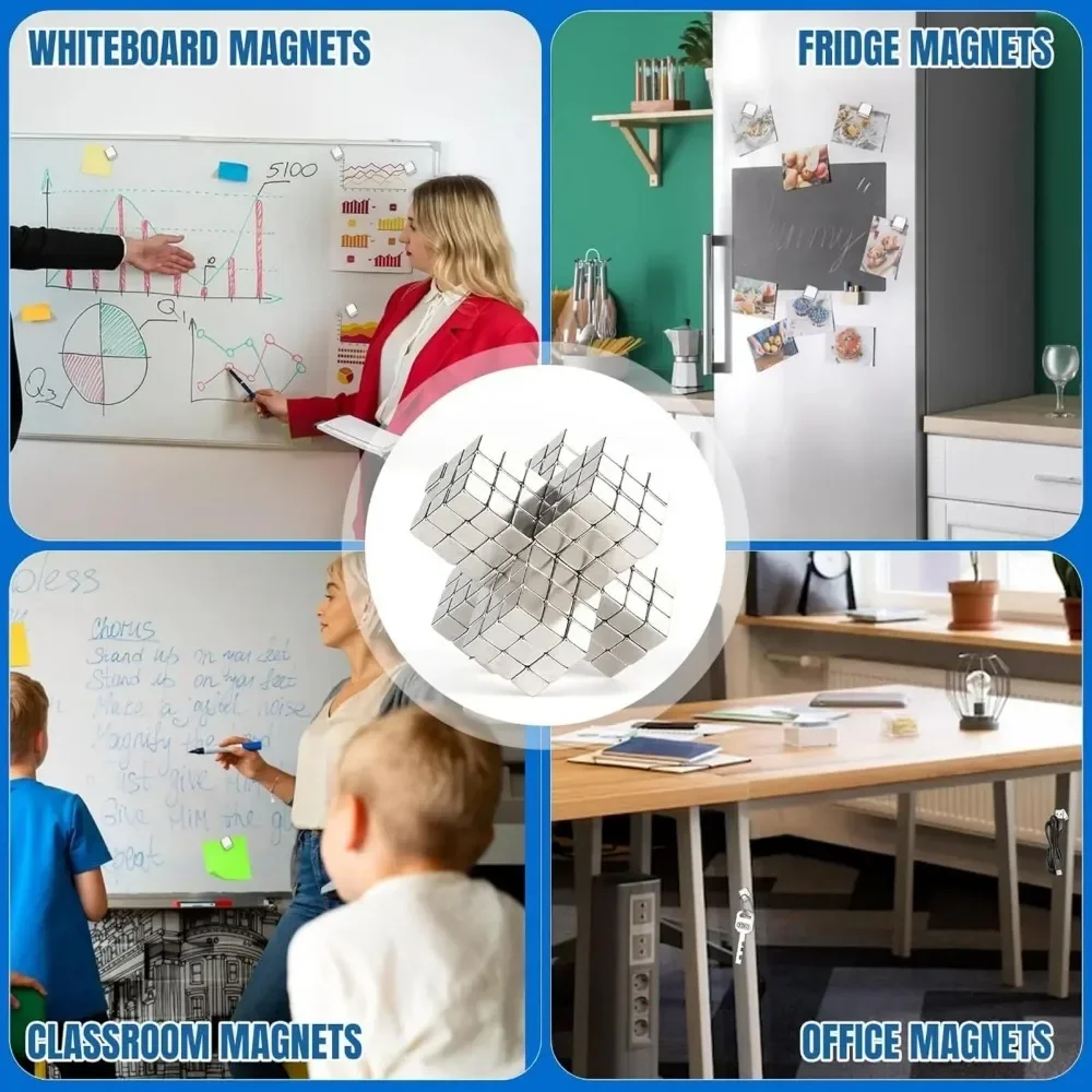 30/60/100 قطعة مغناطيس، مغناطيس مصغر، مغناطيس صغير للسبورة البيضاء والعلوم والمكتب ومغناطيس الخزانة