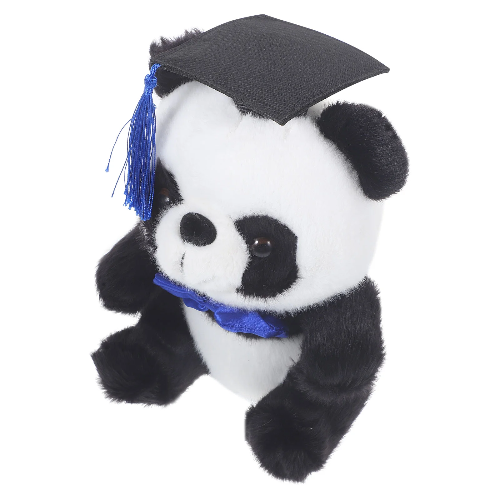 Graduation Panda Figure Toy Plush With Cap Cotton Stuffed Bear The Gift