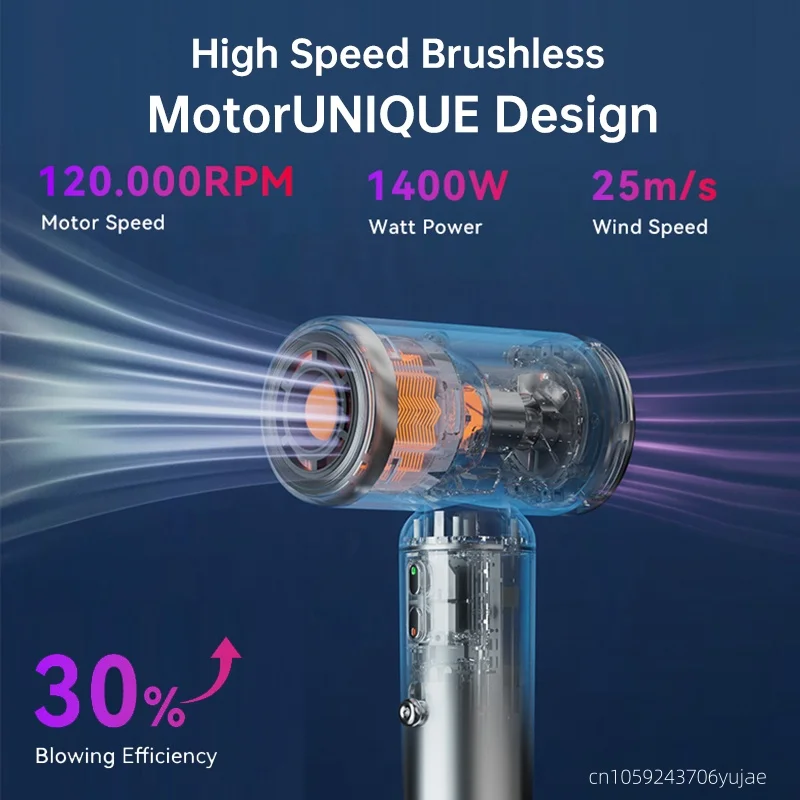 New Mini Hair Dryer Large Wind Anion Does Not Hurt Cold/Hot Air 1400w High Power Quick Drying Portable Hair Dryer 220V