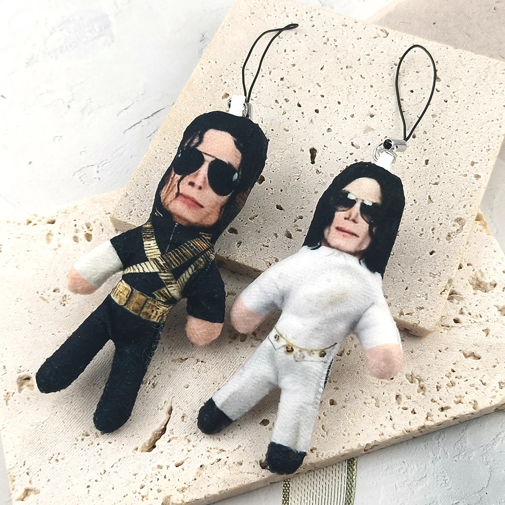 Michael Jackson Cosplay-Requisite, Plüschpuppe, Stofftier, Puppen, Handyanhänger, Rucksack-Schlüsselanhänger, abstrakte Gelenk-Beweglichkeit, Requisiten, Geschenk – Detail 3