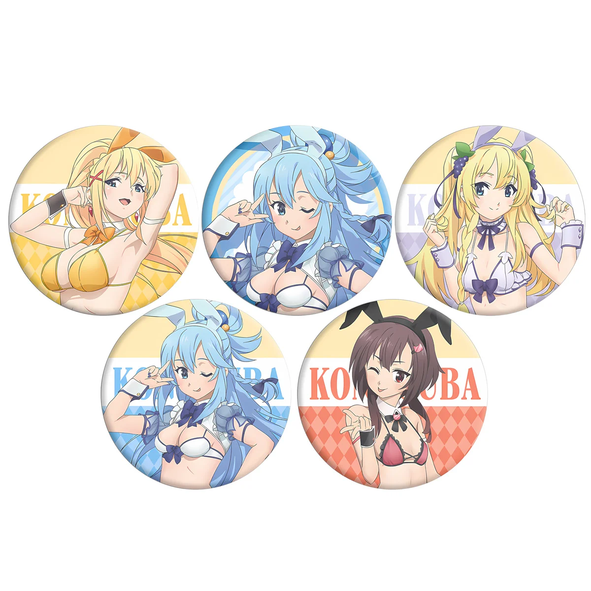 

58 мм аниме KonoSuba косплей Satou Kazuma Aqua Mequmin Pin SPTE жестяная брошь ﻿ Опора Gilf