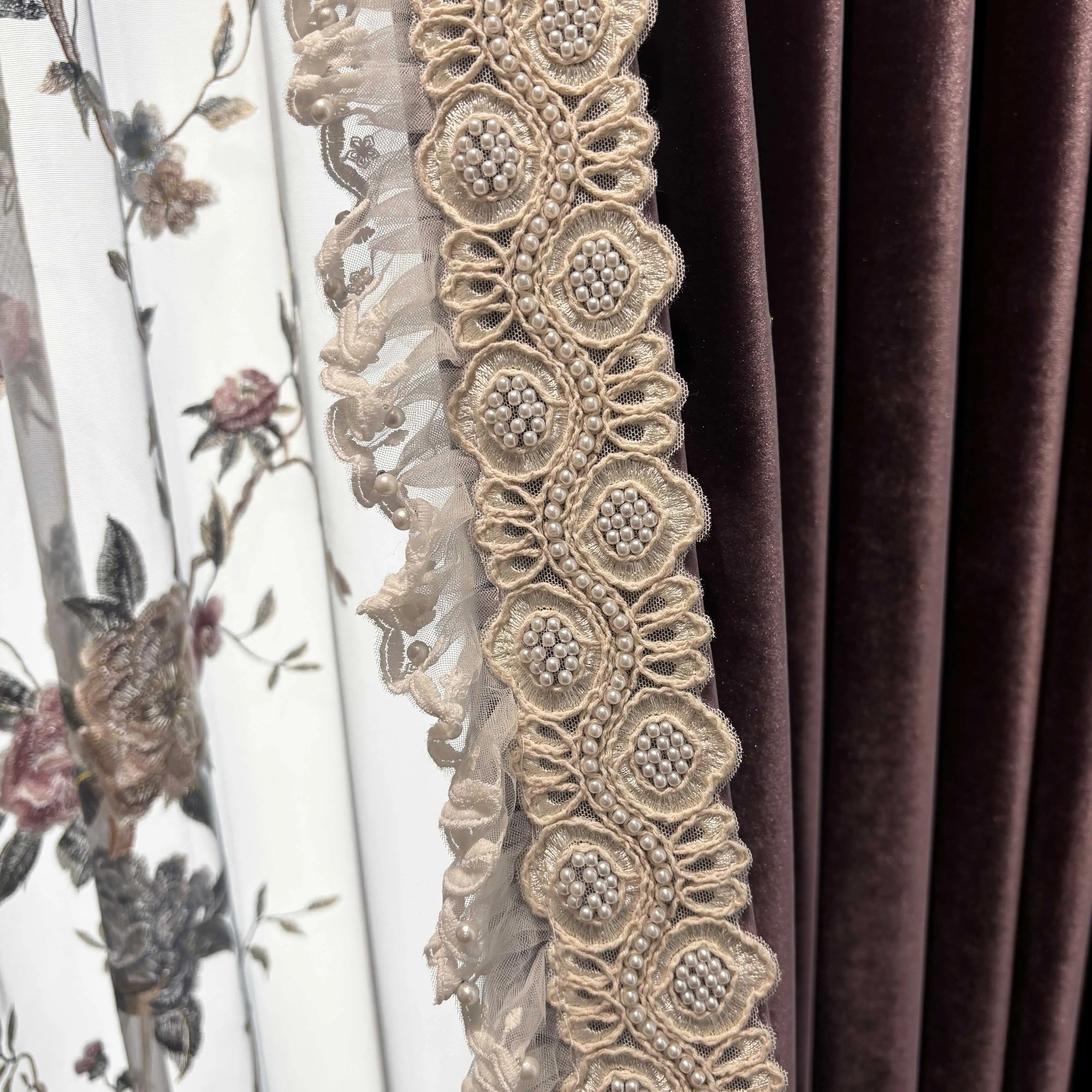 2026 New High Shading European Style Curtains for Living Room Luxury Velvet Purple Thick Smooth Bedroom Balcony Customized
