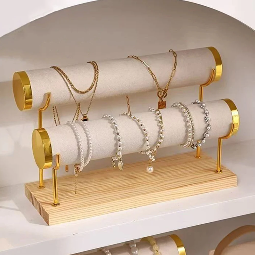 Jewelry Bracelet Watch Display Stand Organizer Wooden Jewelry Holders Bracelet Storage Accessory Display Creative Organization