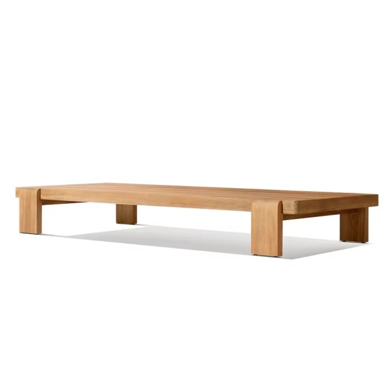 

Modern style center table garden furniture rectangular solid teak coffee table