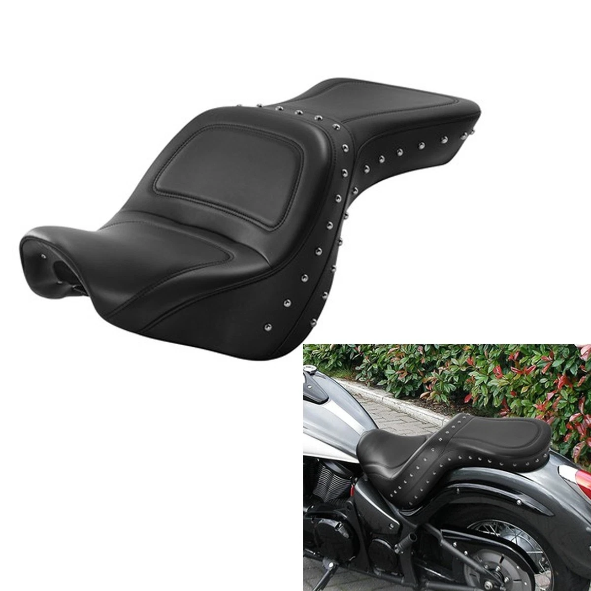 Driver & Passenger Seat 2-Up Fit For Kawasaki Vulcan 900 VN900 Classic 2006-2025 24