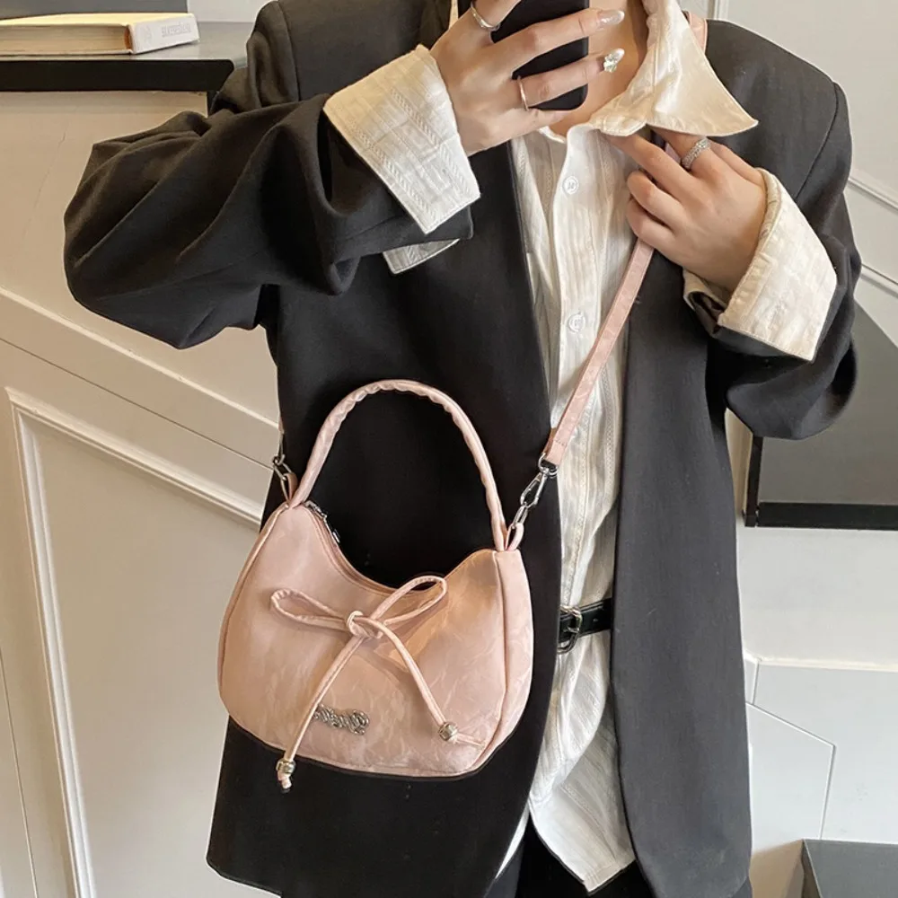 

Креативные сумки на плечо с бантом, винтажные повседневные сумки через плечо, простая многофункциональная женская сумка-тоут