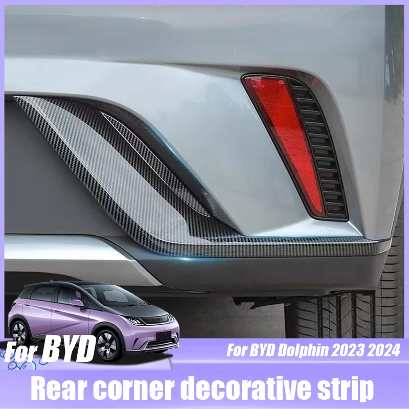 For BYD Dolphin 2023 2024  Rear corner decorative strip Front corner decorative strip  Wind knife exterior modification