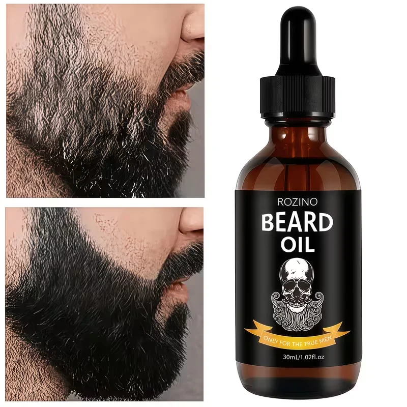 【Moisturizing and Oil-Controlling for All Seasons, Instantly Moisturizes and Softens】1.01 oz Men's Beard Care Oil: Use Once to Make Beard Smooth, Strong, Nourish the Roots, Provide Long-Lasting Hydration, and Leave a Lasting Fragrance