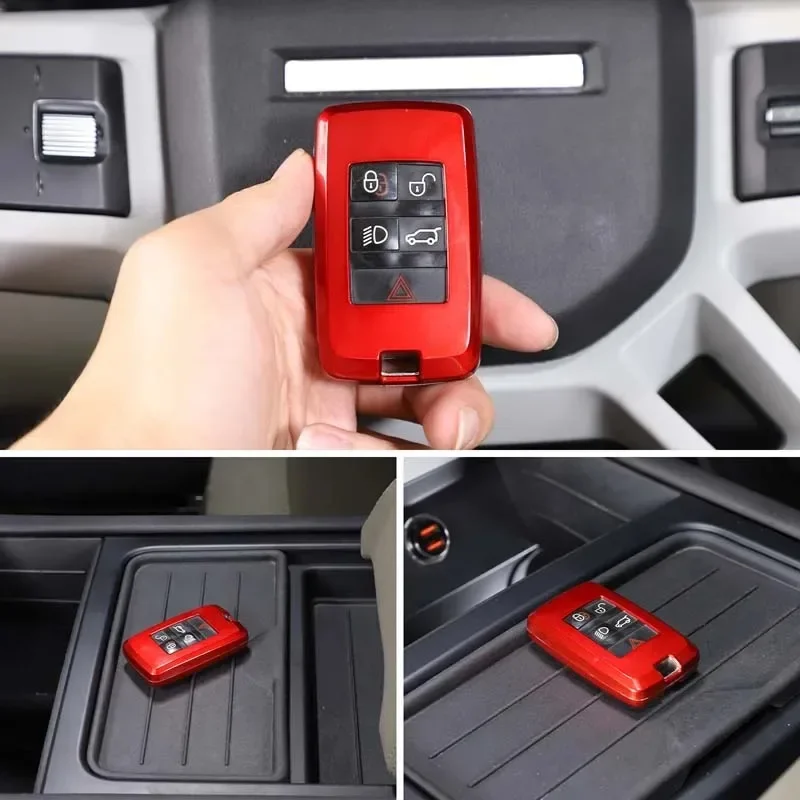 لاند روفر المدافع 90 110 130 2020-2025 ABS ألياف الكربون مفتاح السيارة قذيفة غطاء الكسوة اكسسوارات السيارات #2