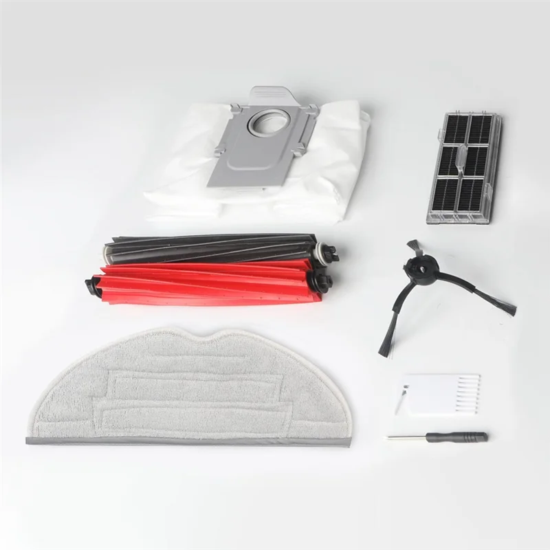 YCOC-Per Roborock S8 Pro Ultra/S8 +/S8/G20 Spazzola laterale principale Filtro Hepa Mop Sacchetti per la polvere in tessuto Pezzi di ricambio