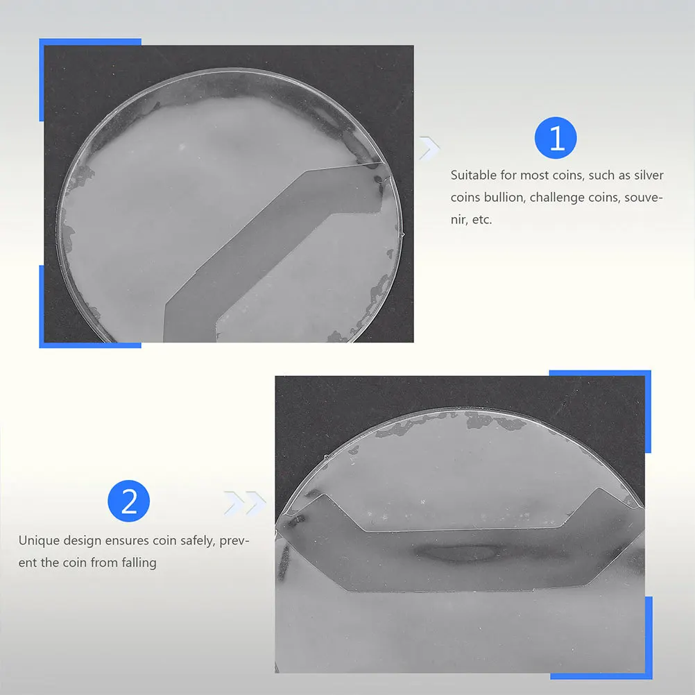 

20Pcs Clear Round Badge Covers Anti-Scratch Coin Protective Covers Portable Badge Protectors for Medals Storage Display