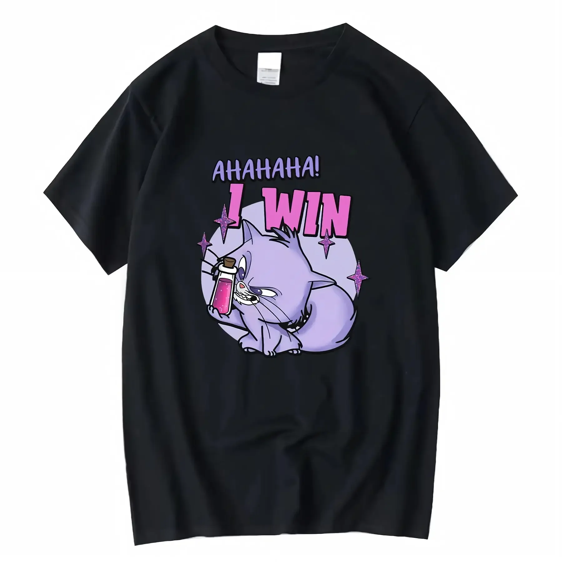 

Retro Disney Emperor's New Groove Yzma Cat Ahaha I Win 100 Cotton Crew Neck T shirt Suitable for All Seasons Ages vintage