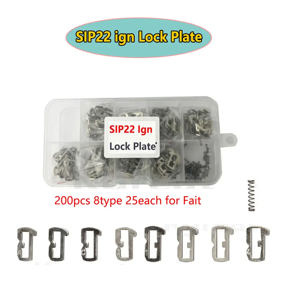 

200 шт. SIP22 пластина замка зажигания язычковая пластина для Fiat для Alfa Romeo Iveco автомобильный ремонтный комплект аксессуары 8 тип каждый 25