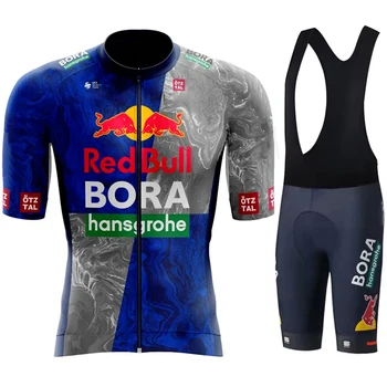 Radfahren Jersey Mann Pro Team 2025, Bib Red Bull Sportswear Maillot Cyclisme Männer Set MTB Sommer Kleidung Männer der Tricuta uniform Fahrrad