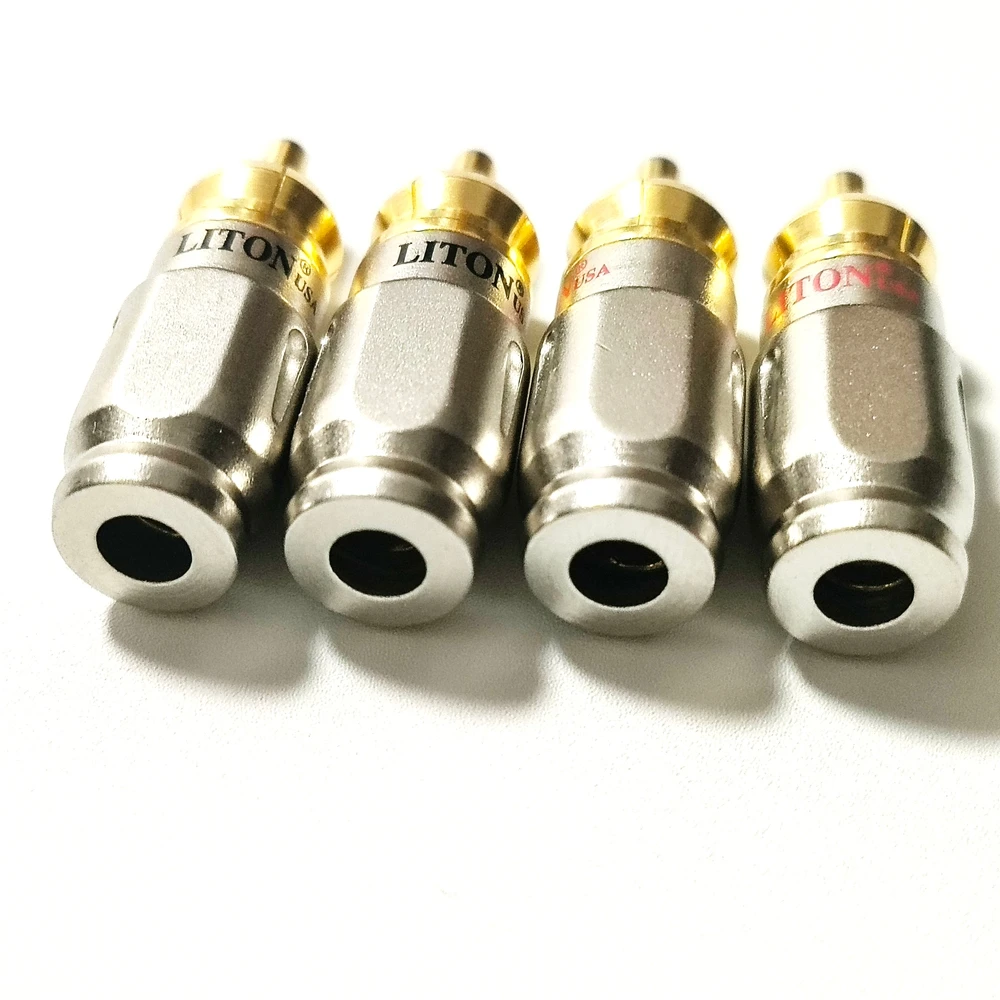 4 Stück 5mm Liton vergoldeter RCA-Stecker mit Schraubverschluss, Audio-Video-Stecker, goldener Snake-RCA-Stecker für Kabel-DIY – Detail 2