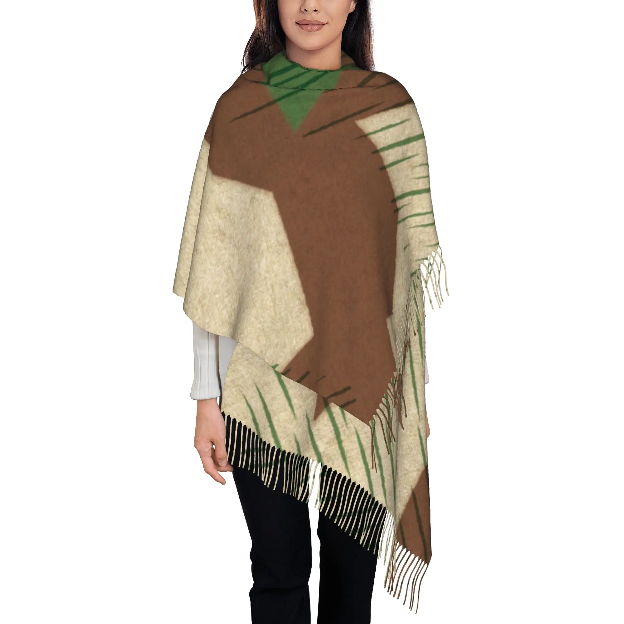 

Custom Splinter Pattern Camouflage Scarf Wrap Women Long Winter Warm Tassel Shawl Unisex Splittertarn Camo Scarves