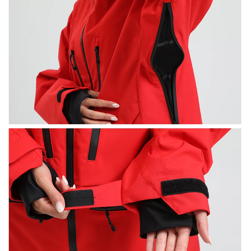 Giacca invernale calda con cappuccio Pantaloni Tute da neve da donna Sport all'aria aperta Mountain Man Set da sci Costumi da snowboard maschili impermeabili Abbigliamento